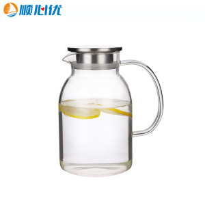 顺心优 高硼硅耐热大容量凉水壶汁壶 2000ML 个