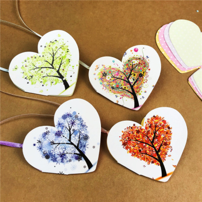 创意心形爱心小卡片 感恩节贺用节日留言鲜花祝福卡感谢