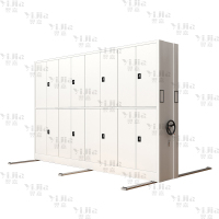 翌嘉 手摇密集架移动档案柜钢制轨道密集柜 一列4组