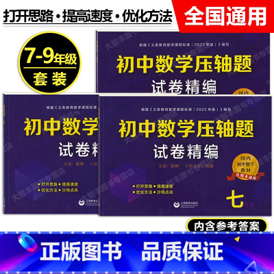 初中数学压轴题试卷精编 789年级+中考 套装3册 初中通用 [正版]初中数学压轴题精讲精练 试卷精编 七年级八年级九年