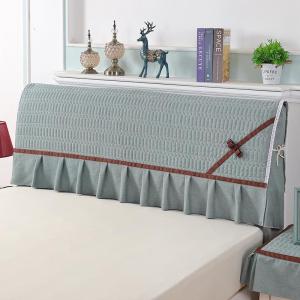 家柏饰(CORATED)床头罩床头套罩床头靠背保护套软包木皮床头防尘罩全包1.5m1.8米 床头罩-绿色 2.2米宽