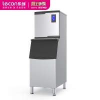 lecon/乐创 制冰机大型商用奶茶店设备 全自动小型冰块制作机方冰 450KG M2-SF250-300冰格 水冷