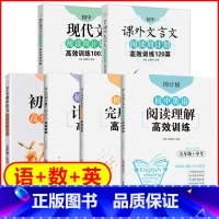 现代文+课外文言文(全2本) 九年级/初中三年级 [正版]2024新版周计划初中语文基础知识现代文言文数学计算几何代数题