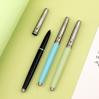 英雄(HERO)钢笔树脂笔身0.5MM暗尖学生书法练字P007升级款钢笔顺滑书写推拉上墨男女生日礼物