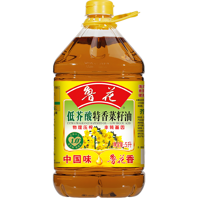 鲁花 菜籽油 低芥酸特香菜籽油 5L