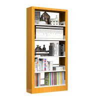 晋舰 书架学校图书馆阅览室书籍架落地资料档案架红色黄色 单面一列一