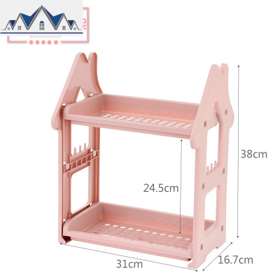 多层厨房小房子置物架洗漱台厕所收纳架卫生间浴室卧室桌面整理架 三维工匠