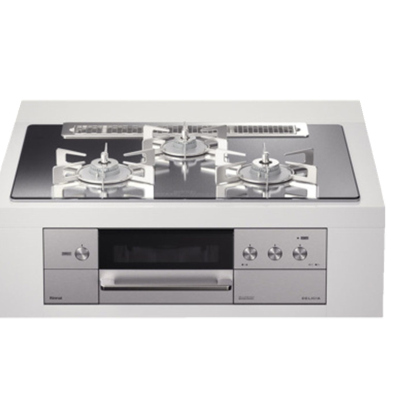 日本进口林内Delicia 75cm智能烤箱灶嵌入式 燃气灶天然气神厨RHS71W31E14RCSTW钢化玻璃