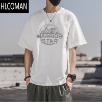HLCOMAN美式复古短袖t恤男夏季港风帅气宽松ins半袖