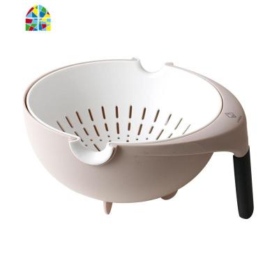 洗菜盆淘菜盆厨房沥水菜篮家用洗水果水果盘塑料双层 FENGHOU 大号双层颜色随机优惠价洗菜篮洗菜篮