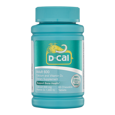 迪巧D-CAL孕妇咀嚼钙片孕中期孕晚期维生素D3碳酸钙矿物质补钙600mg成人保健品老年母亲节礼物效期至2021年12月