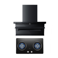 老板(Robam)小黑翼顶侧双吸油烟机燃气灶套装 烟灶联动27.5风量大吸力D1U+50B5A天然气