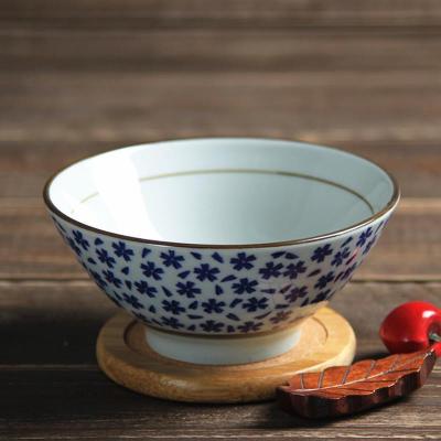 创意陶瓷餐具碗时尚手绘饭碗喇叭碗斗笠碗-5英寸喇叭饭碗（4号色）单个