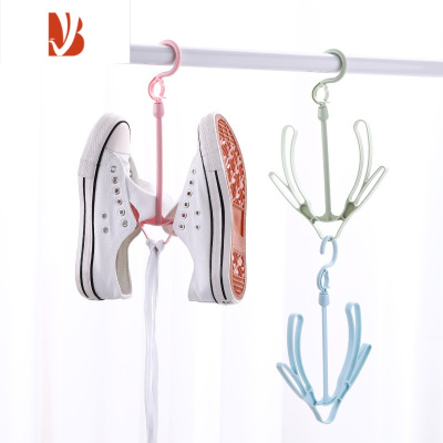 三维工匠晒鞋架防风阳台挂鞋子器可旋转双挂钩小型晾晒衣架鞋挂器新款