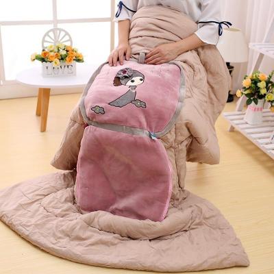 美帮汇多功能汽车抱枕被子两用靠垫车内午睡折叠靠枕女生加厚