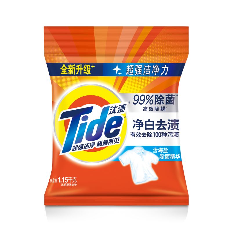 汰渍(Tide) 洗衣粉清香家用衣物无磷净白渍去油污手洗机洗1.15KG
