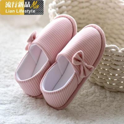 卡通棉拖鞋厚底女包跟春秋冬季保暖产后月子鞋室内家用居家防滑知义(ZHIYI)