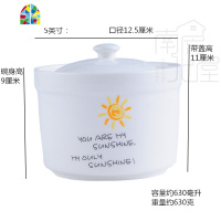 陶瓷炖盅大号卡通炖煲燕窝碗养生补品汤盅蒸蛋碗糖水盅隔水蒸盅 FENGHOU 5英寸炖盅蓝恐龙送勺