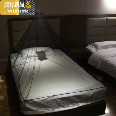 户外旅行蚊帐迷你便携式简易蚊帐酒店免安装吊顶折叠式单双人野外 三维工匠
