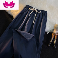 七斓纯色工装裤男直筒潮牌百搭日系宽松休闲青少年复古九分裤子