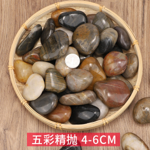 鹅卵石雨花石原石鱼缸花盆石小石子庭院装饰园艺五彩石头铺地