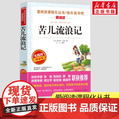 苦儿流浪记书正版 爱阅读无障碍精读小学生一二三年级课外书爱阅读课程话丛书经典书目暑假课外阅读正版