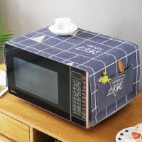 床头柜盖巾棉麻布艺盖布防水防油罩通用烤箱罩防尘罩微波炉罩 HJYH-03 防水.洗衣机.冰箱[140*55cm]