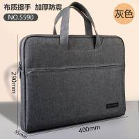 得力(deli) 多层文件袋 A4 帆布袋 男手提袋 商务会议包公文袋公文包资料袋 办公用品 [经典商务款]5590灰色