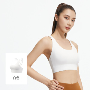 网纱背交叉运动文胸美背上衣高强度防震瑜伽健身内衣女