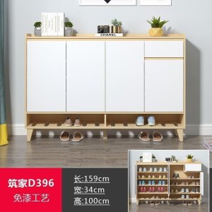 森美人鞋柜现代简约家用大容量口入户进鞋柜实木玄关柜经济型厅柜