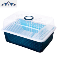 碗筷收纳盒厨房置物架塑料碗柜餐具收纳碗架沥水放碗筷收纳箱带盖 三维工匠