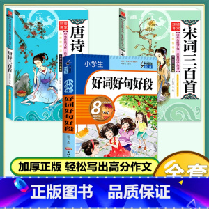 [3本]好词好句好段+唐诗/宋词三百首 小学通用 [正版]好词好句好段大全小学生 一二年级三四五六年级优美句子积累语文同