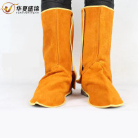 华夏盛锦长款牛皮电焊护脚套HXSJ-1021/双