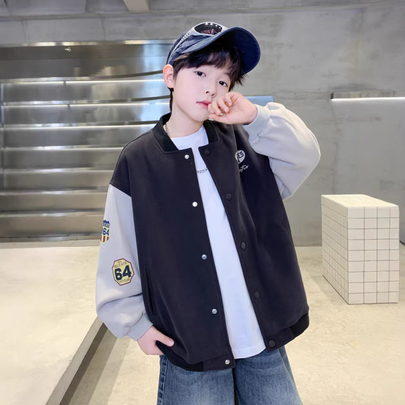 儿童装男童春秋款棒球服外套2026新款春装中大童男孩春季痞帅气潮