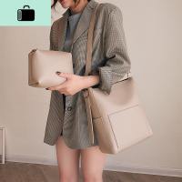 ins欧美大容量单肩女包2020新款时尚水桶子母包百搭斜挎大包包潮NEW LAKE女斜挎包