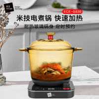 米技生活多功能玻璃电煮锅家用 ECE-GS30 多功能电煮锅火锅煮茶器3L