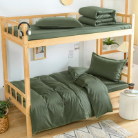 广临 军绿色全棉床品三件套 D2-1 单位:套