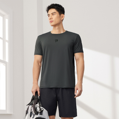 361°运动t恤男夏季透气新款上衣圆领轻薄冰感短T纯色短袖男装