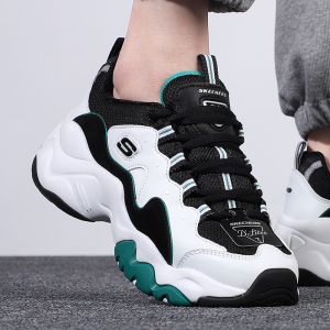 Skechers斯凯奇女鞋新款休闲鞋跑步运动鞋厚底老爹鞋12955-WGRN ZP
