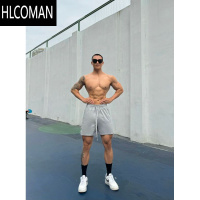 HLCOMAN双层短裤男肌肉健身运动四分裤冰丝速干深蹲撸铁跑步训练防走光潮