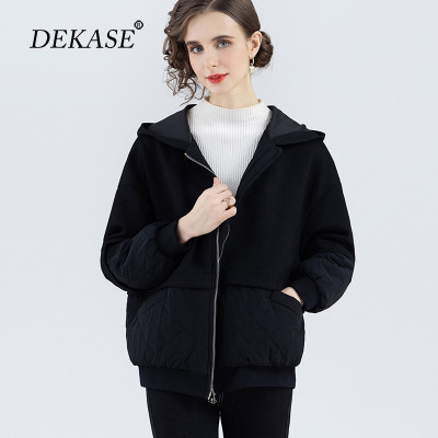 杜卡西品牌连帽棉服外套女直筒宽松羽绒棉棉衣轻奢时尚韩版显瘦大码