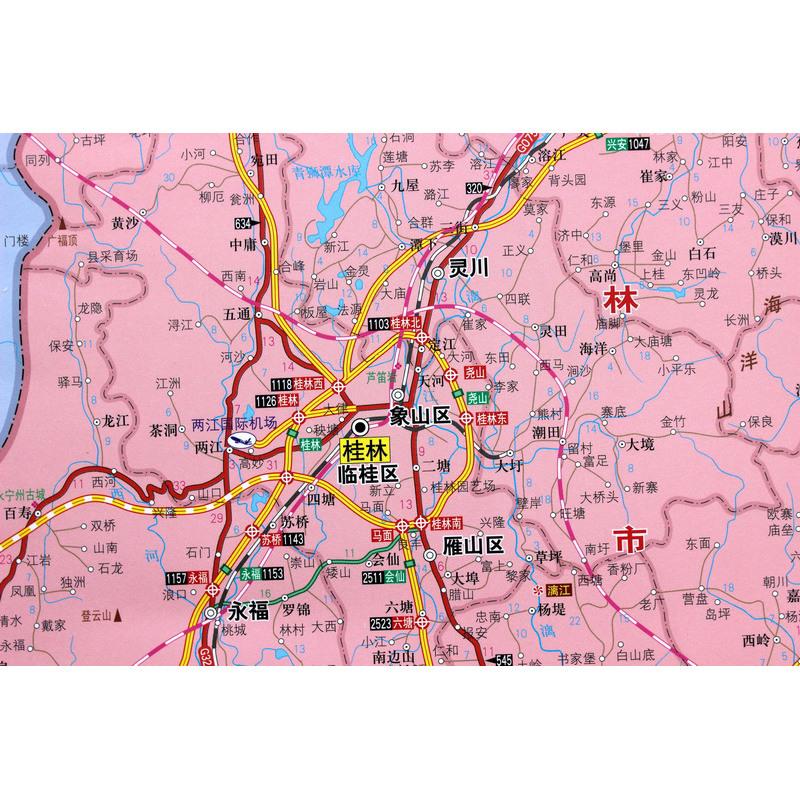 [诺森正版]2021广西壮族自治区地图挂图  南宁城区图地图挂图 1.