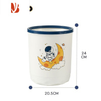 三维工匠垃圾桶 卡通款家用卧室卫生间客厅创意可爱厨房儿童房压圈式纸篓