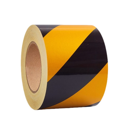 途务 反光警示胶带 黑黄宽15cm*25m 卷