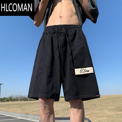 HLCOMAN夏季薄款工装短裤男直筒高街日系潮牌休闲青少年痞帅运动五分裤子