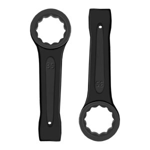 立伟铁牛敲击梅花扳手35mm/把