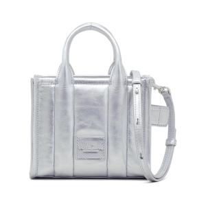 MARC JACOBS托特包旅行通勤休闲皮革女包 手提单肩斜挎包金属皮革通勤送女友 Silver