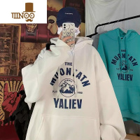 YANXU冬装新款韩版港味字母男女情侣连帽长袖卫衣宽松