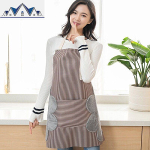 家用可擦手围裙女厨房防油污时尚围腰日式厨房厨师做饭防水罩衣男 三维工匠