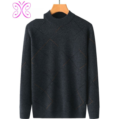YUANSU2020新款中年男装冬装毛衫爸爸保暖毛衣中老年加厚针织衫毛衣